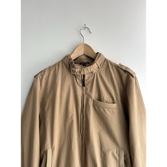 Members Only Iconic Racer Jacket Men’s Size S Tan Full Zip Lightweight Retro - Picture 2 of 7